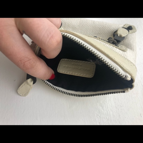 Balenciaga Canvas & Leather Pouch with Zipper - Picture 3 of 5